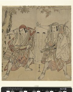 Acteurs Otani Hiroji III em Otani Tomoemon de Katsukawa Shunsho