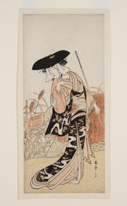 Ac and r Segawa Chrysanthemum Woman Good As Fox Chrysanthemum (Chrysanthemum-Gitsune) de Katsukawa Shunsho