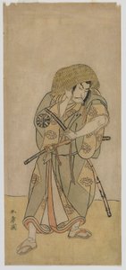 Kabuki Actor Nakamura Nakazo I como Samurai disfarçado, período Edo, meados dos anos 1770 (impressão a cores de blocos de madeira) de Katsukawa Shunsho