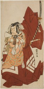 O ator Ichikawa Danjuro V como Hannya no Goro na peça Sugata no Hana Yuki no Kuronushi, apresentada no Teatro Nakamura no décimo primeiro mês, 1776 de Katsukawa Shunsho