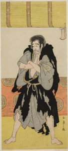 A peça Oakinai Hiru ga Kojima, apresentada no Teatro Nakamura no décimo primeiro mês, de Katsukawa Shunsho