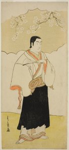 Ichikawa Monnosuke II como Monge Renseibo na peça Hatsumombi Kuruwa Soga, apresentada no Teatro Nakamura no Terceiro Mês, de Katsukawa Shunsho