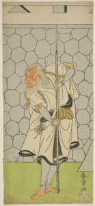 Tea Ac e r Matsumoto Funpaku Good As Kikuchi Hyogo Nari Kage Membro Te Pay Revenge Juen Kagami, Apresentando-se no Te Nakamura Teee Membro Te xth Gate th, 1770 de Katsukawa Shunsho