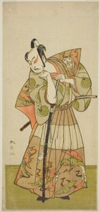 O ator Nakamura Juzo II em um papel não identificado de Katsukawa Shunsho