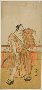 O ator Nakamura Sukegoro II em um papel não identificado de Katsukawa Shunsho
