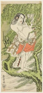 O ator Nakamura Sukegoro II no papel de um plebeu cavalheiresco (otokodate) de Katsukawa Shunsho