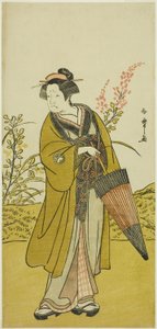 O Ator Otani Tomoemon I como Otsuma na Peça Kabuki no Hana Bandai Soga, Realizada no Teatro Ichimura no Quarto Mês, 1781 de Katsukawa Shunsho