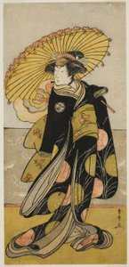 Ator Segawa Kikunojo III em um papel não identificado de Katsukawa Shunsho