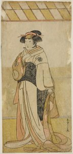 Yamashita Kinsaku II como Lady Manko (Manko Gozen) na Peça Hatsumombi Kuruwa Soga, apresentada no Teatro Nakamura no Primeiro Mês, de Katsukawa Shunsho