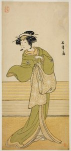O ator Yamashita Mangiku I em um papel não identificado de Katsukawa Shunsho