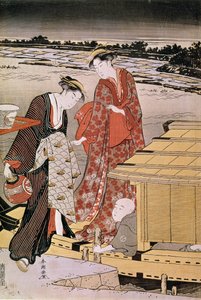 Toi ght Oto Sumida River Japa Nise p Hayashi por Haru no início de Katsukawa (Acchive 1780-1795) de Katsukawa Shunsho