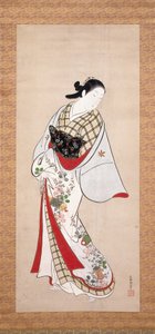 Retrato de Takao (tinta e cor sobre papel) de Katsunobu Kondo