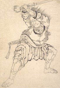 Um guerreiro. de Katsushika Hokusai