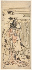 Um ator de papéis femininos de Katsushika Hokusai