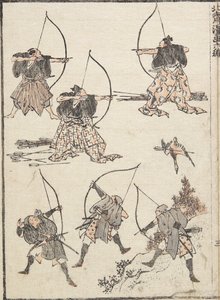 Arqueiros, 1817 de Katsushika Hokusai