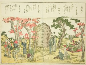 Asuka Hill (Asukayama), do vol. 1 do livro ilustrado "Fine Views of the Eastern Capital at a Glance (Toto shokei ichiran)" de Katsushika Hokusai