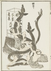Enguias Grandes de Katsushika Hokusai