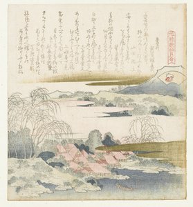 Concha de brocado Nishikigoi (título no objeto) Uma comparação de poemas e conchas de Genroku (título da série) Genroku kasen kaiawase (título da série no objeto) de Katsushika Hokusai