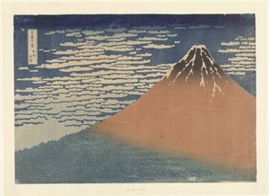 Tempo Limpo com Vento do Sul de Katsushika Hokusai