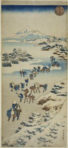 C Perdendo Tee F Forno Suwa Shinano P Lovinse (Nova Espécie Suwa Lake Kori Watari) de Katsushika Hokusai