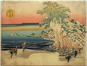 A faixa costeira de Sodegaura, na província de Sagami de Katsushika Hokusai