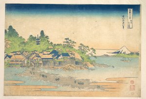 Enoshima, na província de Sagami (Sōshū Enoshima), da série «Trinta e seis vistas do Monte Fuji» (Fugaku sanjūrokkei) de Katsushika Hokusai