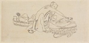 Vendedor de peixe de Katsushika Hokusai