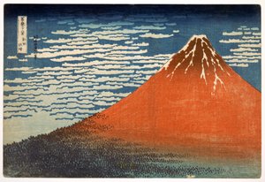 Fuji; Montanhas em Clima Claro; 1831; da série 
