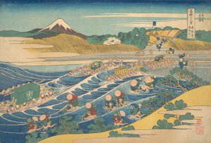 Fuji Visto de Kanaya no Tokaido Tokaido Kanaya no Fuji, da série Thir..., ca. 1830-32. de Katsushika Hokusai
