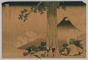 Fuji da passagem de Mishima, província de Koshu de Katsushika Hokusai