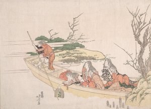 Coletando Ervas Marinhas. de Katsushika Hokusai