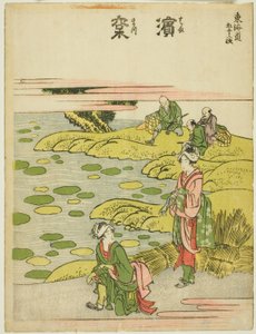 Hamamatsu, da série "Cinquenta e três estações do Tokaido (Tokaido gojusan tsugi)" de Katsushika Hokusai