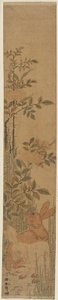 Lebres e rosas de Katsushika Hokusai