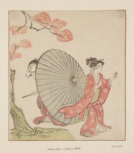 Hide and Seek (impressão em bloco de madeira a cores) de Katsushika Hokusai