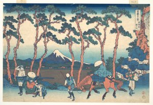 Hodogaya na Tōkaidō (Tōkaidō Hodogaya), da série «Trinta e seis vistas do Monte Fuji» (Fugaku sanjūrokkei) de Katsushika Hokusai