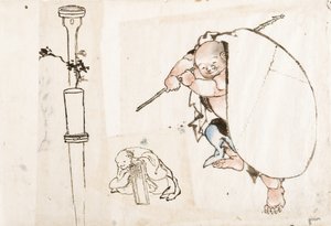 Hotei, primeiro trimestre do século XIX .. de Katsushika Hokusai