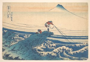Kajikazawa, na província de Kai (Kōshū Kajikazawa), da série «Trinta e seis vistas do Monte Fuji» (Fugaku sanjūrokkei) de Katsushika Hokusai