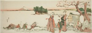Senhoras em Shichirigahama de Katsushika Hokusai