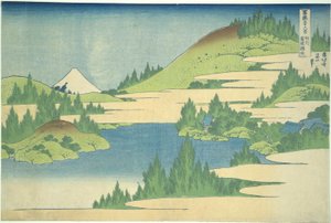 Lago Hakone na Província de Segami, da série Trinta e Seis Vistas do Monte Fuji de Katsushika Hokusai