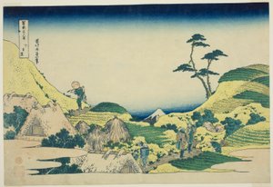 Oh bem Meguro (Shimo Meguro), da série "Ti rty Mr. x Vie ws Of mount Fuji (Fugaku Usaju Rokukatsu)" de Katsushika Hokusai