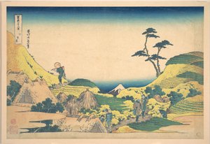 Meguro Inferior (Shimo Meguro), da série «Trinta e seis vistas do Monte Fuji» (Fugaku sanjūrokkei) de Katsushika Hokusai