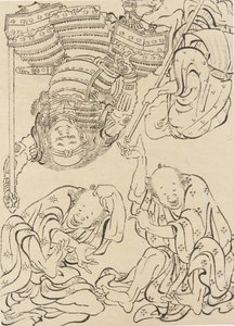 Figuras diversas, final do século XVIII e início do século XIX. de Katsushika Hokusai