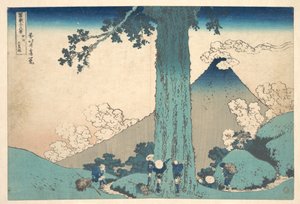 A Passagem de Mishima na província de Kai (Kōshū Mishima goe), da série «Trinta e seis vistas do Monte Fuji» (Fugaku sanjūrokkei) de Katsushika Hokusai