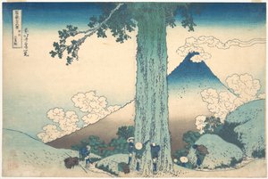 A Passagem de Mishima, na província de Kai (Kōshū Mishima goe), da série «Trinta e seis vistas do Monte Fuji» (Fugaku sanjūrokkei) de Katsushika Hokusai