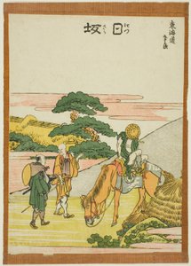 Nissaka, da série "Cinquenta e três estações do Tokaido (Tokaido gojusan tsugi)" de Katsushika Hokusai