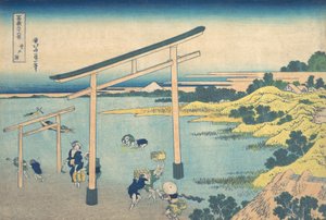 Noboto Bay Noboto no ura, da série Trinta e seis vistas do Monte Fuji Fugaku ..., ca. 1830-32. de Katsushika Hokusai