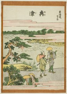 Okitsu, from the series "Fifty-three Stations of the Tokaido (Tokaido gojusan tsugi)" de Katsushika Hokusai