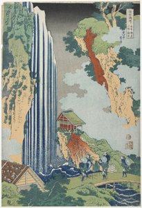 Ono Falls na estrada de Kiso, c. 1833 de Katsushika Hokusai