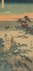 Impressão da série "Um verdadeiro espelho de poemas chineses e japoneses de Katsushika Hokusai