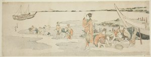 Coleta de mariscos de Katsushika Hokusai